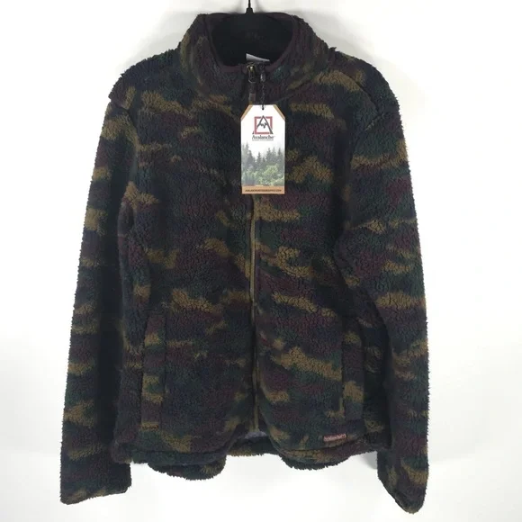 NWT AVALANCHE Outdoor Soft Relaxed FullZip Teddy Camo Fleece Jacket CA851 MEDIUM - Picture 10 of 13